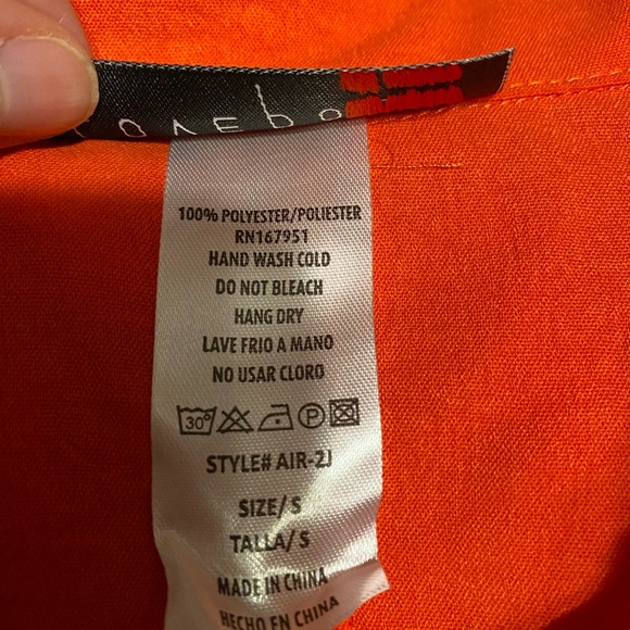 NWT Lovepoem brand orange red jumpsuit with jogger style bottom. - Picture 5 of 5